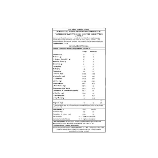 Amino Stim USN fruit punch