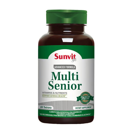 Multivitamínico Multi Senior 60 tabletas Sunvit ⚡