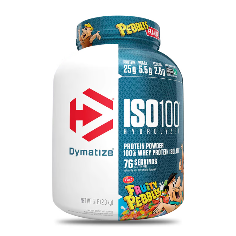 Proteína Dymatize ISO 100 76 SV fruity pebbles