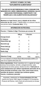 Vitamina C1000 Ostrovit 90 pastillas