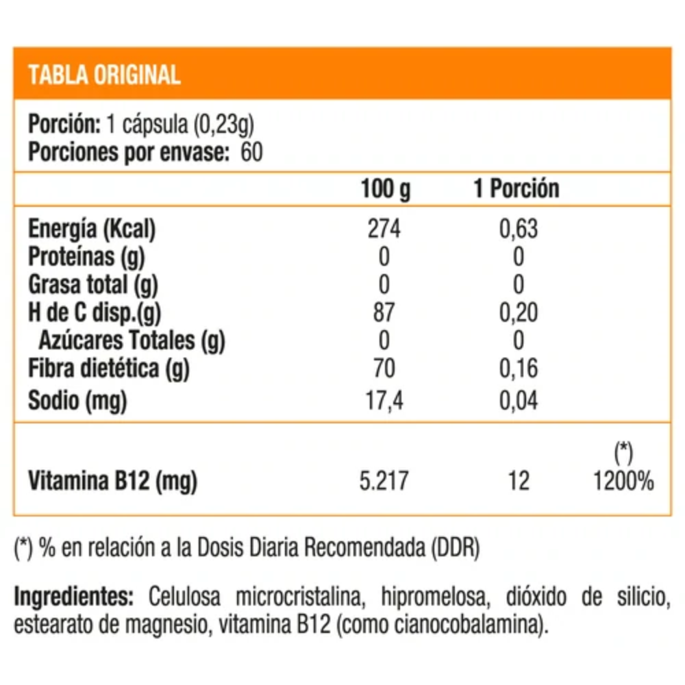 Vitamina B12 60 caps Sunvit