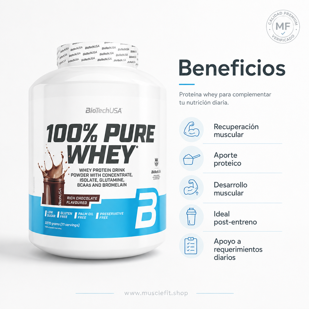 BioTechUSA 100% Pure Whey 5 lb | Proteína Whey