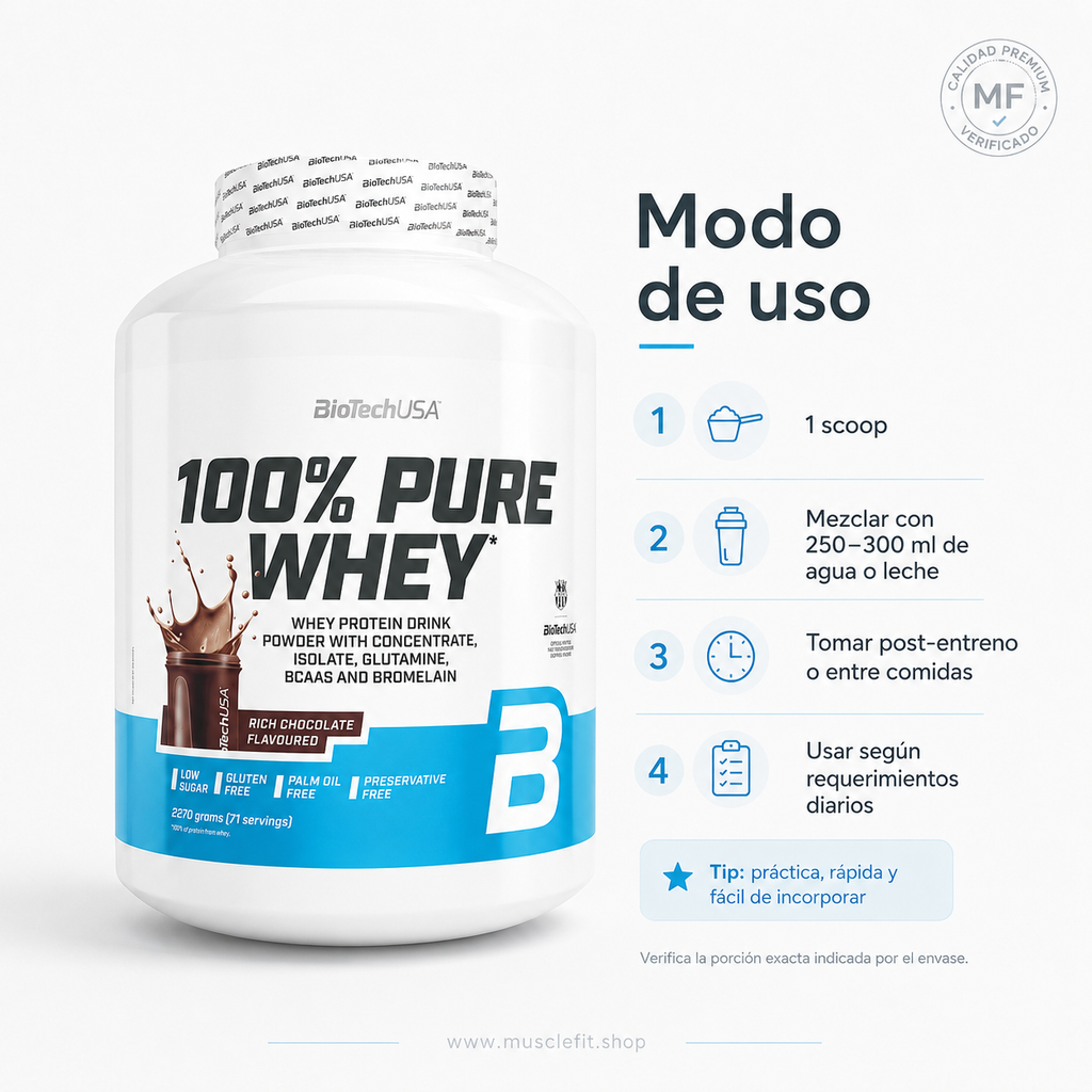 BioTechUSA 100% Pure Whey 5 lb | Proteína Whey