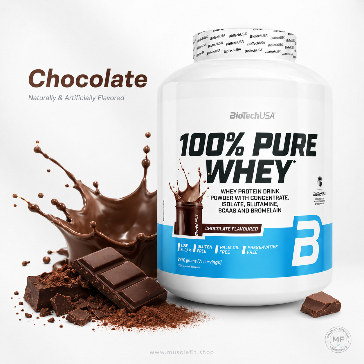 BioTechUSA 100% Pure Whey 5 lb | Proteína Whey