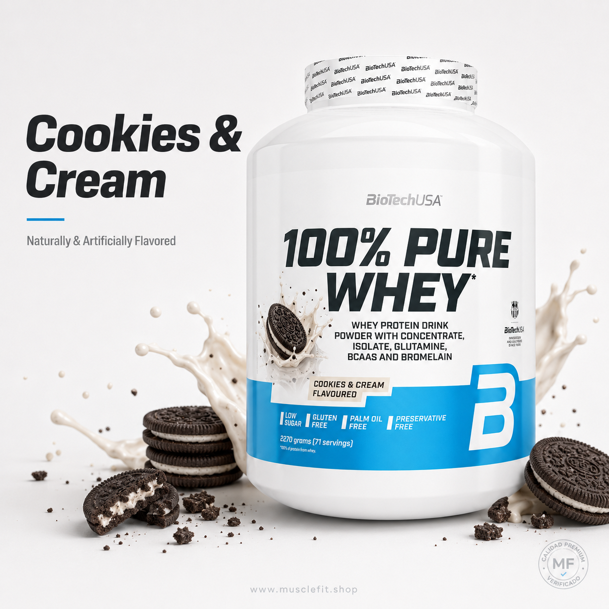 BioTechUSA 100% Pure Whey 5 lb | Proteína Whey