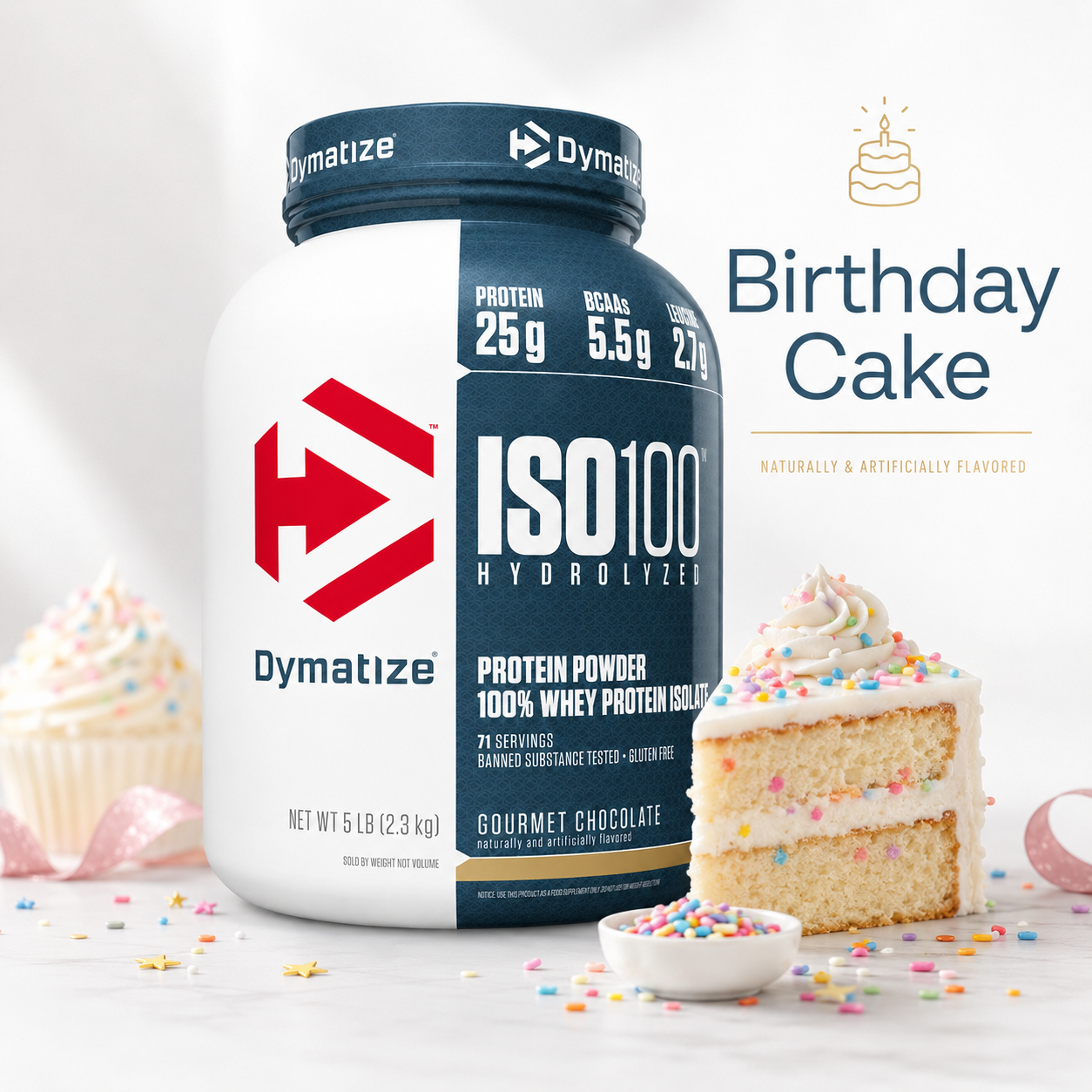 Dymatize ISO100 5 lb | Proteína Aislada e Hidrolizada -  Sabor Chocolate