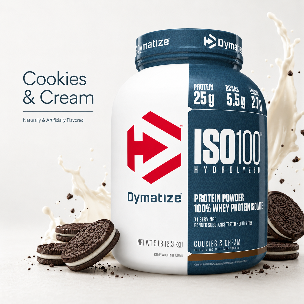 Dymatize ISO100 5 lb | Proteína Aislada e Hidrolizada -  Sabor Chocolate