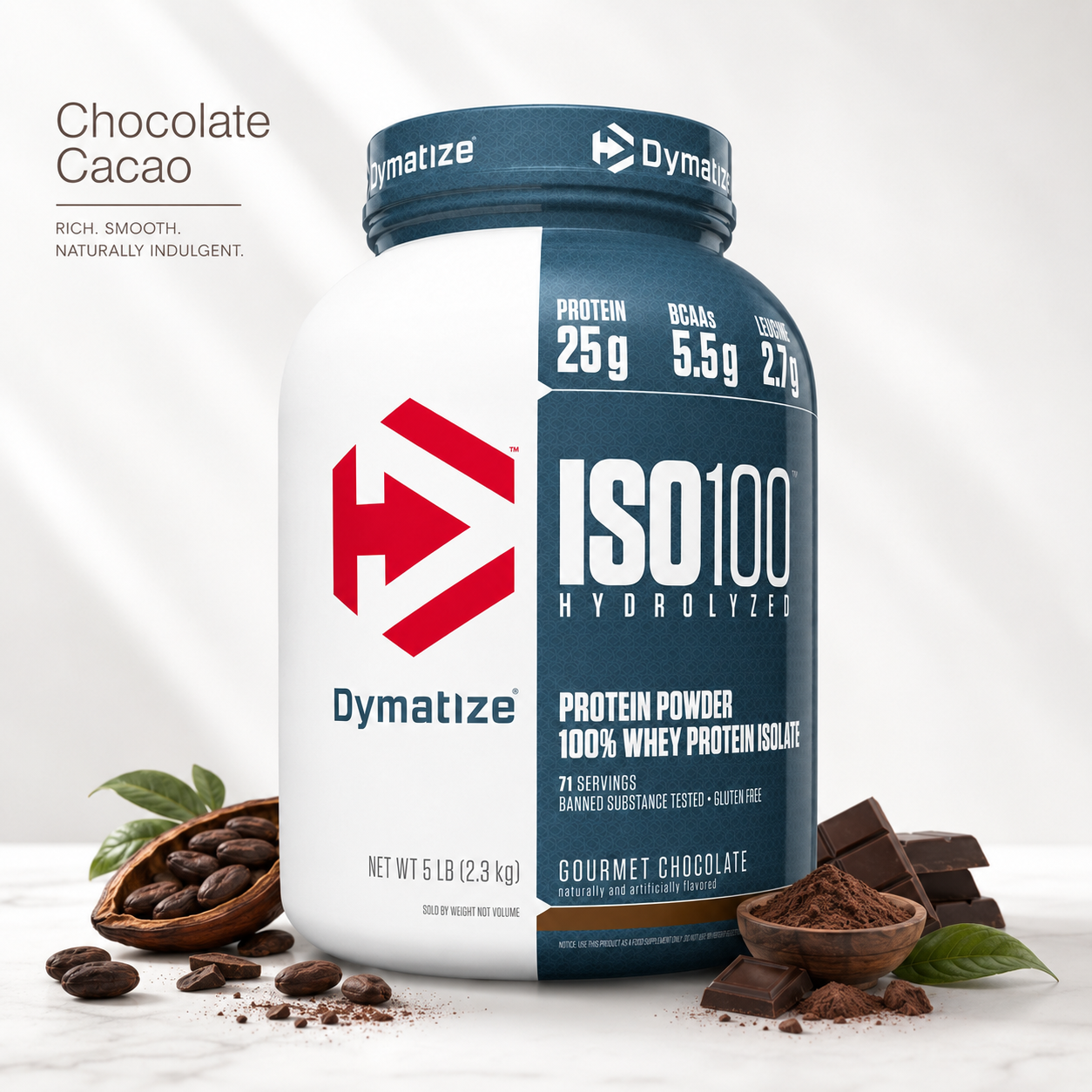 Dymatize ISO100 5 lb | Proteína Aislada e Hidrolizada -  Sabor Chocolate