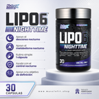 Quemador de grasa Lipo 6 Black Nighttime 60 capsulas