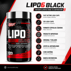 Quemador de grasa Lipo 6 Black Ultra 60caps