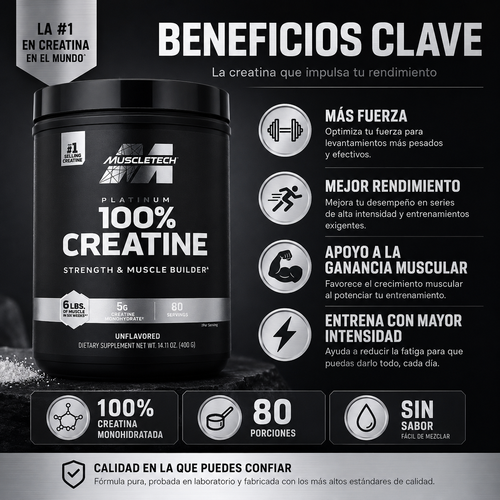 Creatina Platinum Muscletech 80 SV