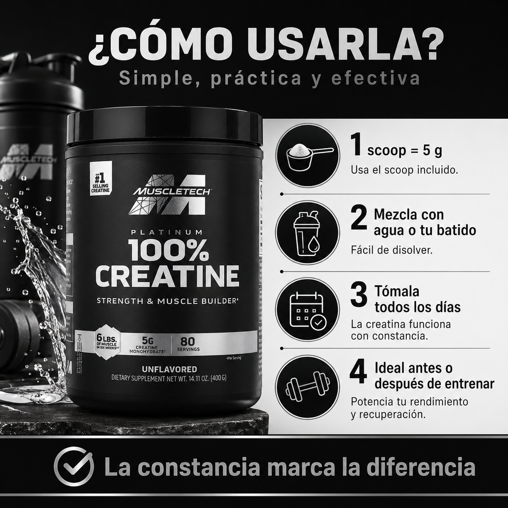 Creatina Platinum Muscletech 80 SV