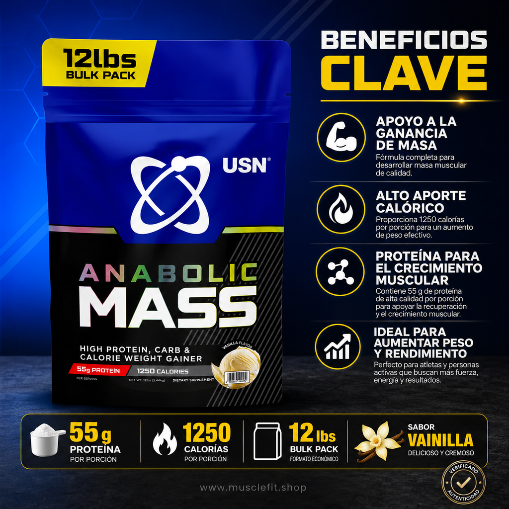 Ganador de masa USN Anabolic Mass 12 LB chocolate