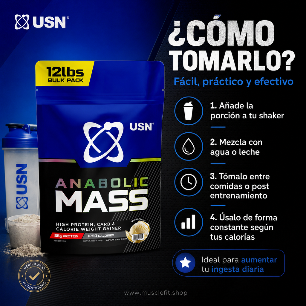 Ganador de masa USN Anabolic Mass 12 LB chocolate