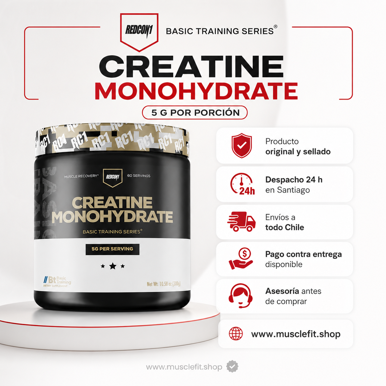 Creatina Monohidratada Redco1 60 servicios
