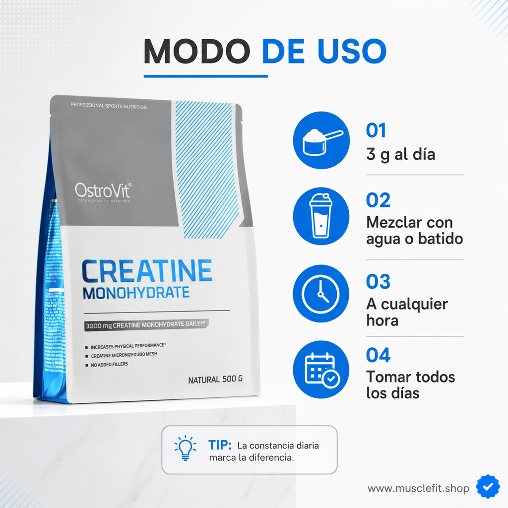 Creatina Monohidratada Ostrovit  100serv - 500g ⚡