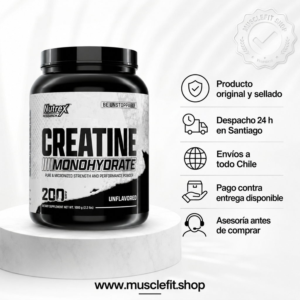 Creatina Monohidratada Nutrex 1 kilo - 200 SV