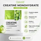 Creatina Monohidrata con Sabor manzana 🍏  60serv - 300gr