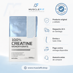 Creatina Monohidratada 200serv - 1 Kg sin sabor ⚡