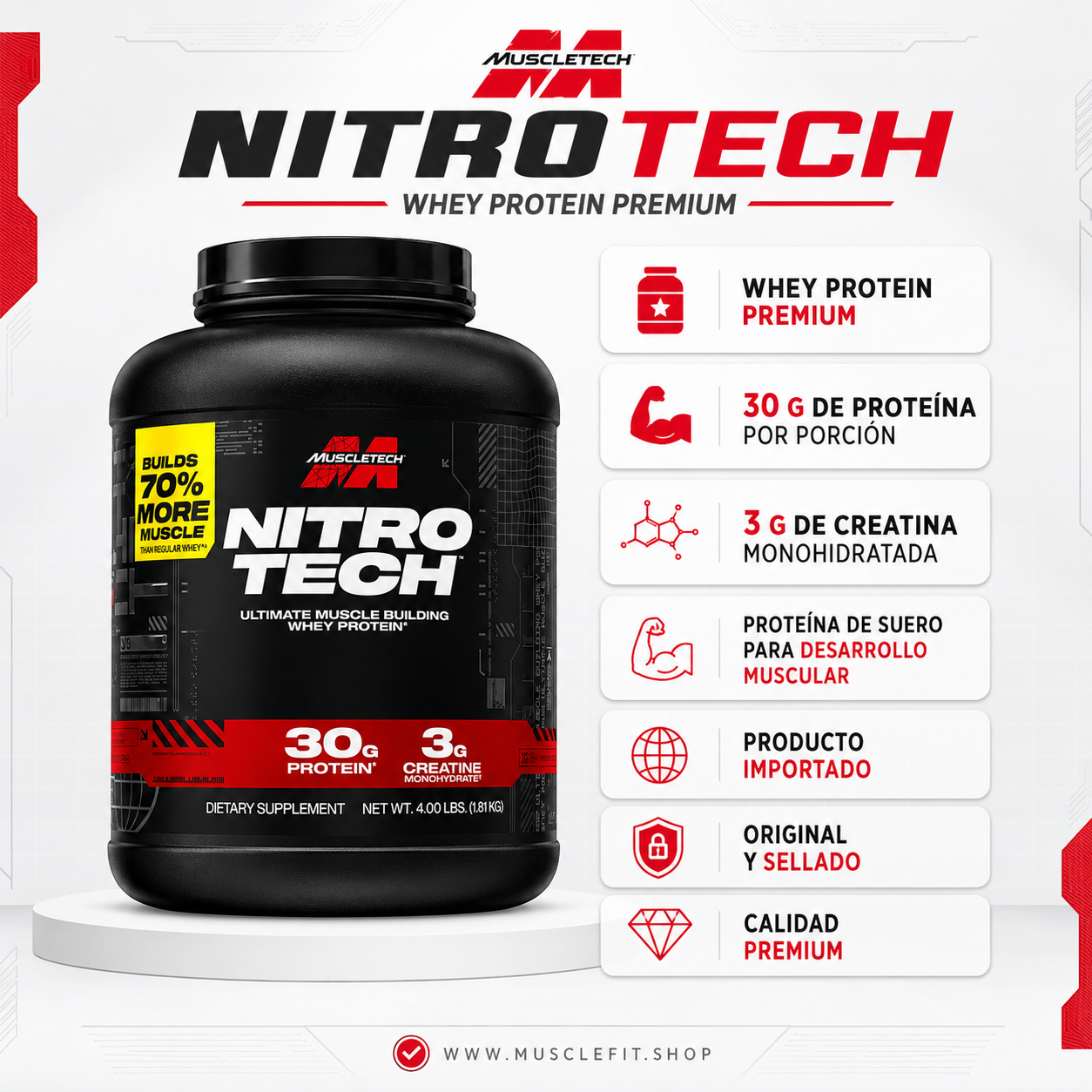Nitro-Tech Performance MuscleTech 4 lb