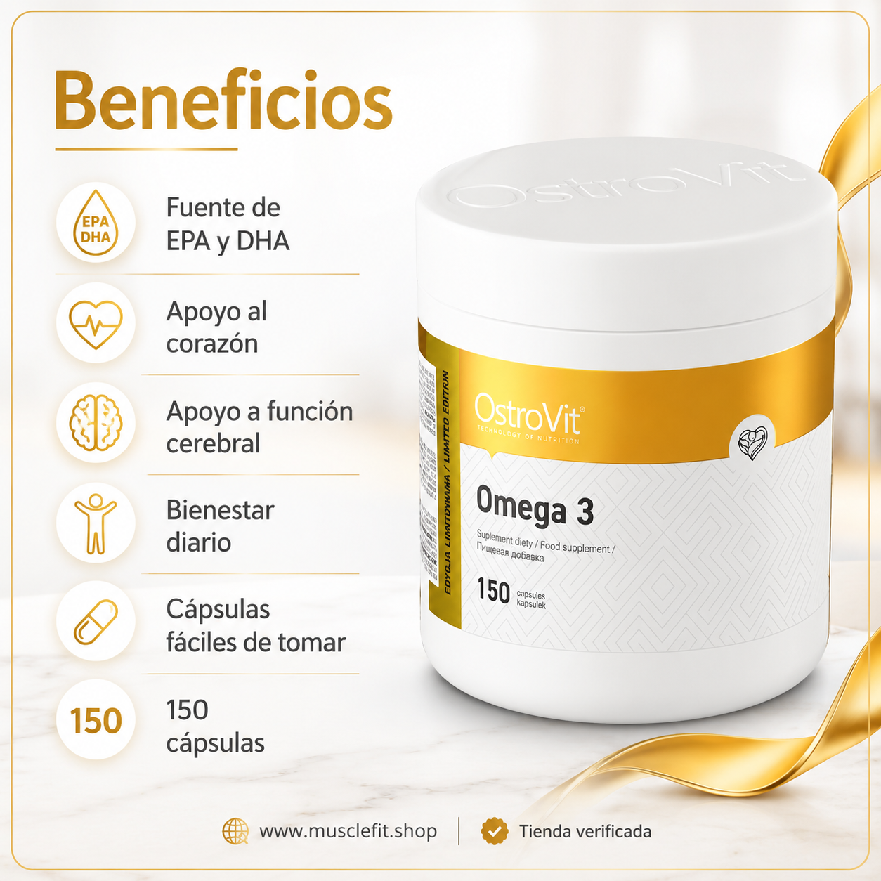 Omega 3 Ostrovit 150 cápsulas