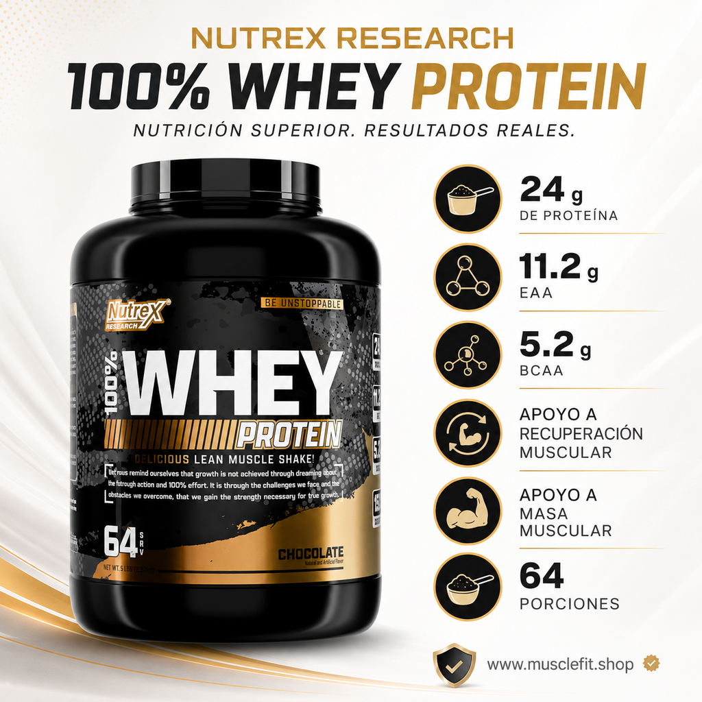 Proteína 100% Whey Nutrex 5 LB chocolate