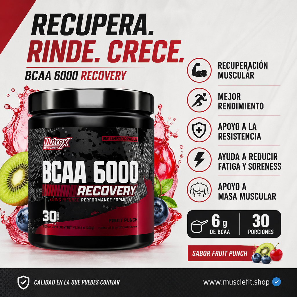 BCAA 6000 Recovery Nutrex Sandia ⚡