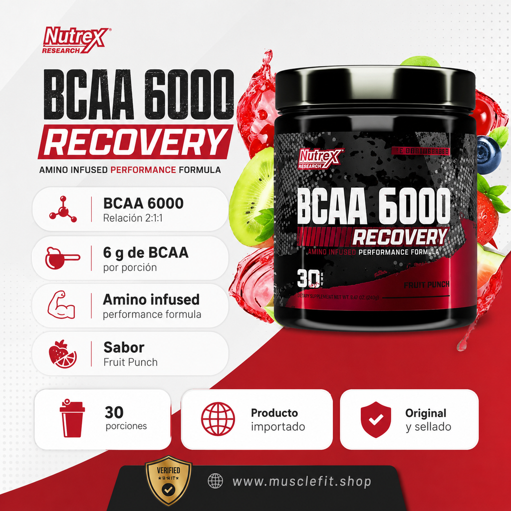 BCAA 6000 Recovery Nutrex Sandia ⚡