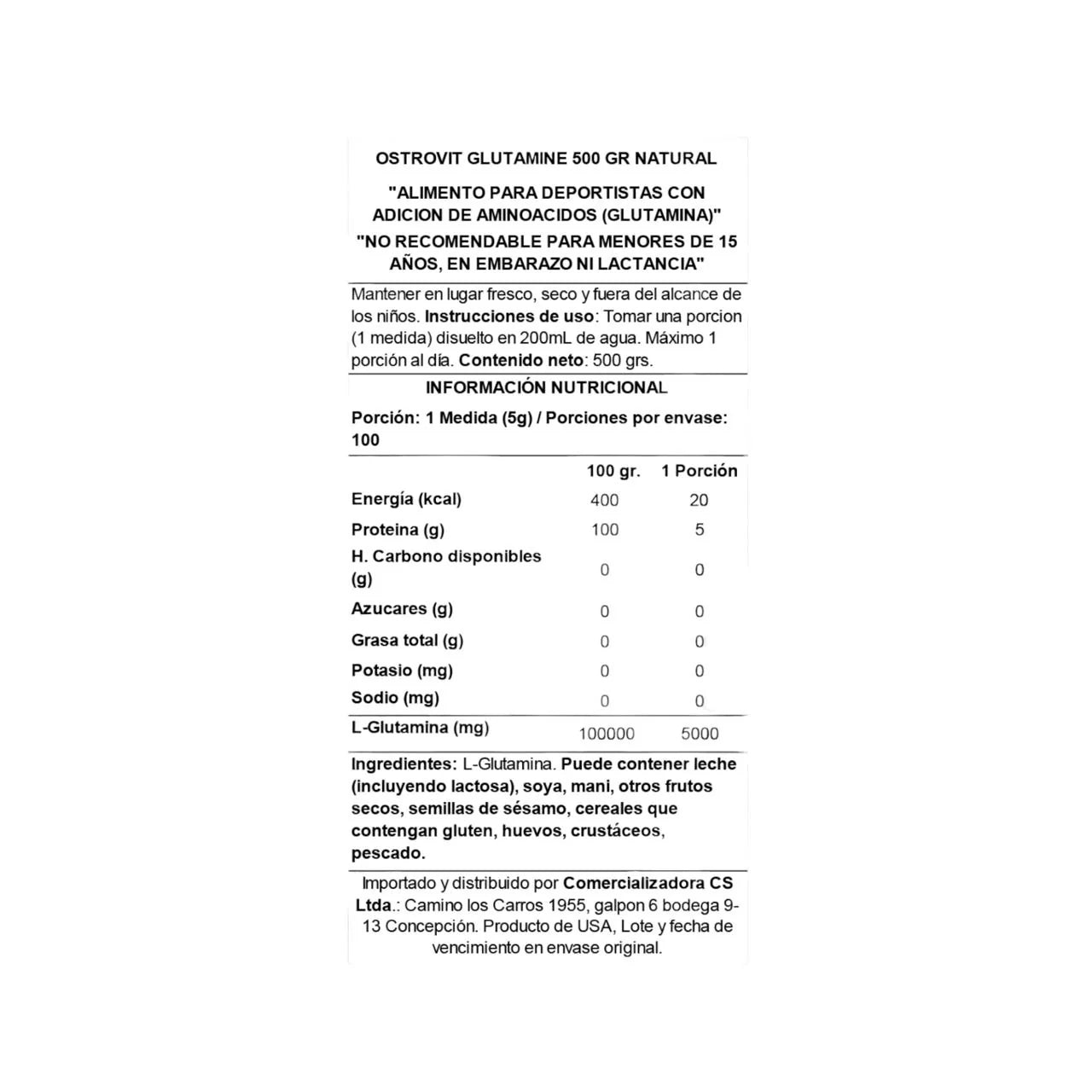 Glutamina OstroVit 500g