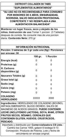 Colágeno + Vitamina OstroVit 400g