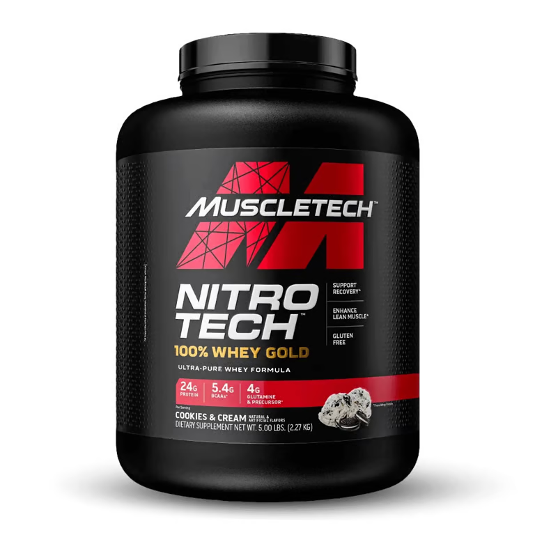 Proteína Nitro Tech Gold MuscleTech 5 LB cookie