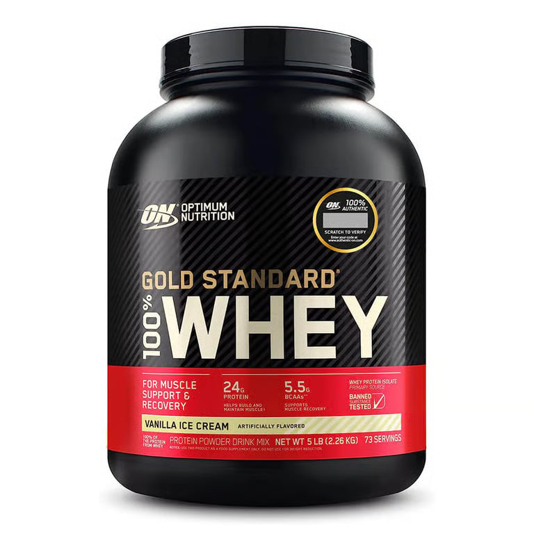 Proteína Optimum Nutrition Gold Standard Whey 5 LB vainilla