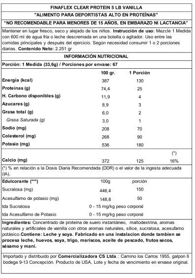 Proteína Clear Finaflex 5 LB cookie