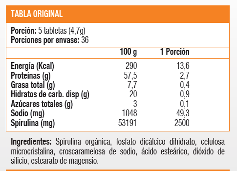 Spirulina 180 tabs Sunvit ⚡