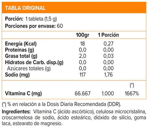 Vitamina C1000 mg 60 tabs Sunvit ⚡